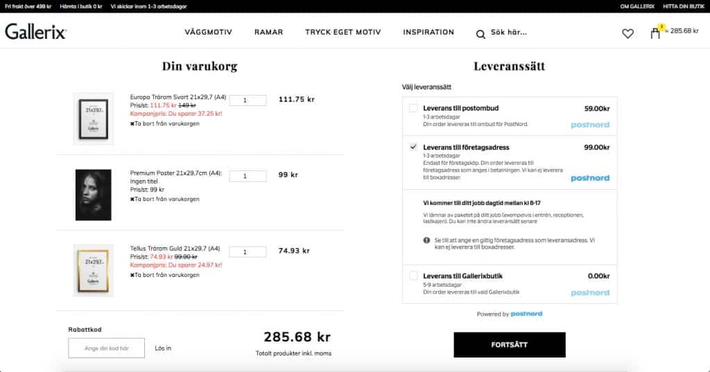 Gallerix hoppar på PostNords fraktkassa