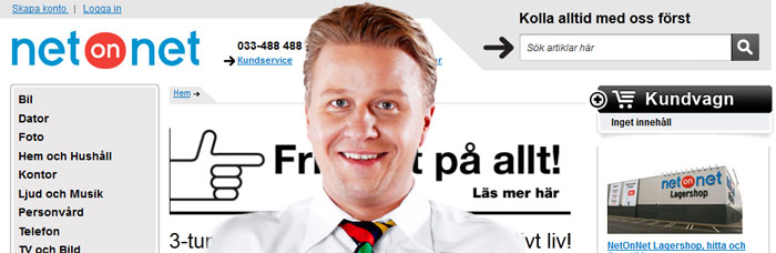 Actionhjälten Fabian tar ledningen i NetOnNet