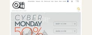 Oiidesign går ner efter Cyber Monday kampanj