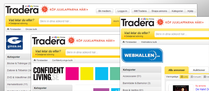 Allt fler kompletterar sin E-handel med Tradera