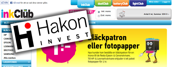 InkClub växer men inte i takt med E-handeln