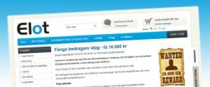 E-handlare utlyser belöning till gripande av bedragare