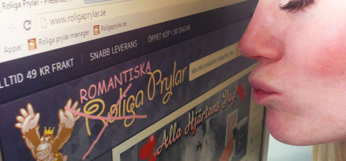 Nätbutik uppvaktar kunder med romantiskt namnbyte