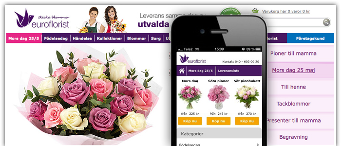 Blombud i mobilen har blivit ett naturligt val