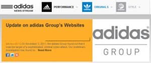 Adidas tar ner webbutiker efter cyber-attack